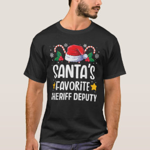 Santas Favorite Sheriff Deputy Christmas Matching T-Shirt