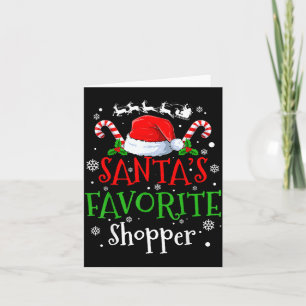 Santa's Favorite Shopper Christmas Party Card