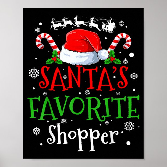 Santa's Favorite Shopper Christmas Party  Poster (Front)