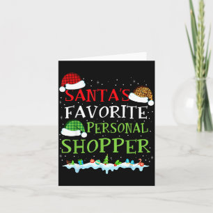 Santa's Favorite Shopper Fun Christmas Consultant  Card