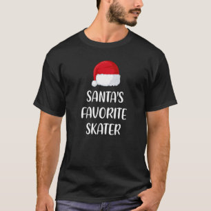 Santas Favorite Skater Christmas  Figure Skating T-Shirt