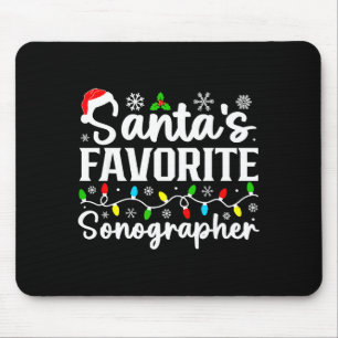 Santa's Favorite Sonographer Funny Christmas Famil Mouse Mat