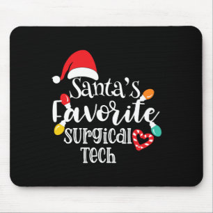 Santa's Favorite Surgical Tech Christmas Lights Sa Mouse Mat