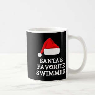 Santa's Favorite Swimmer Christmas Funny Xmas Swim Coffee Mug