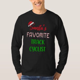 Santas Favorite Track Cyclist Track Cycling Chri T-Shirt