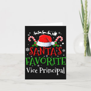 Santa's Favorite Vice Principal Christmas Party  Card