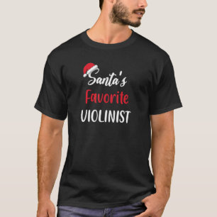 Santas Favorite Violinist Christmas violin T-Shirt