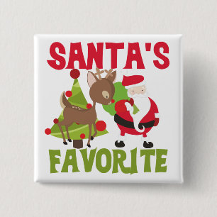Santa's Favourite 15 Cm Square Badge