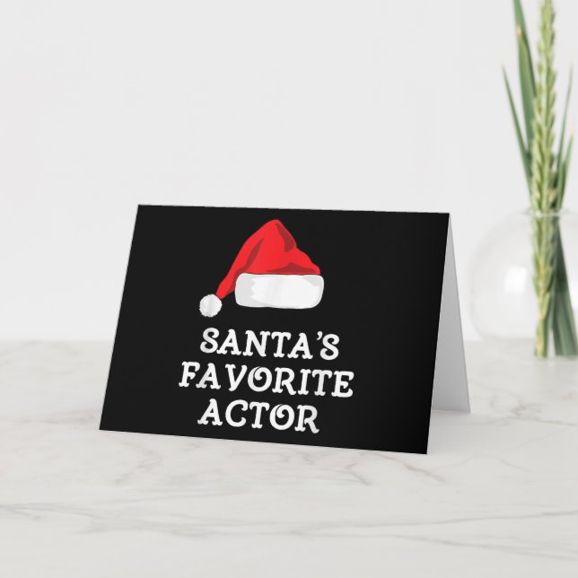 Santas Favourite Actor Christmas Acting Actress Card (Front)