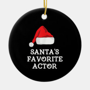 Santas Favourite Actor Christmas Acting Actress Ceramic Tree Decoration