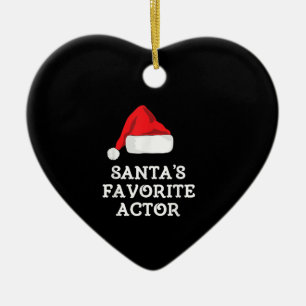 Santas Favourite Actor Christmas Acting Actress Ceramic Tree Decoration