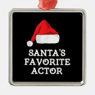 Santas Favourite Actor Christmas Acting Actress Metal Tree Decoration