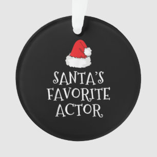 Santas Favourite Actor Christmas Acting Actress Ornament