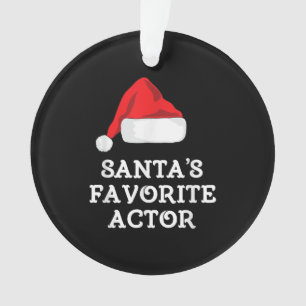 Santas Favourite Actor Christmas Acting Actress Ornament