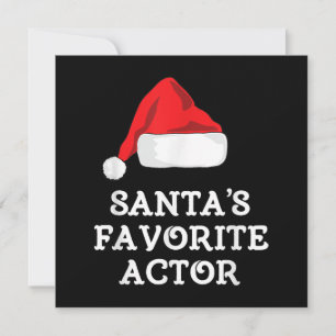 Santas Favourite Actor Christmas Acting Actress Thank You Card