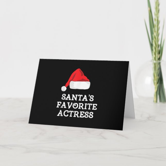 Santas Favourite Actress Christmas Acting Actress Card (Front)