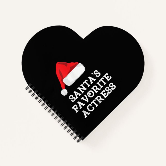 Santas Favourite Actress Christmas Acting Actress Notebook (Front)