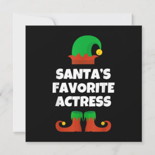 Santas Favourite Actress Christmas Acting Actress Thank You Card