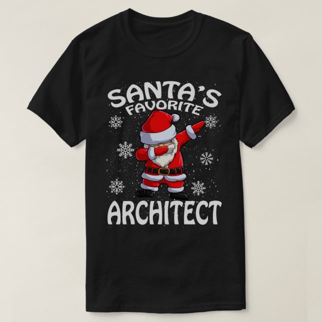 Santas Favourite Architect Christmas 1 T-Shirt (Design Front)