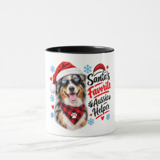 Santa's Favourite Australian Shepherd Christmas Do Mug