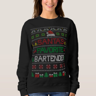 Santa's Favourite Bartender Ugly X-mas Sweater Gif