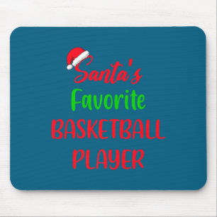 Santas favourite basketball player basketball chri mouse mat