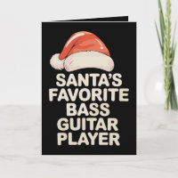 Santa's Favourite Bass Guitar Player Christmas Xma