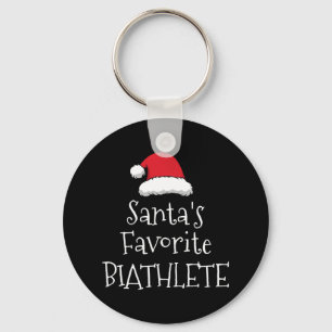 Santas Favourite Biathlete - Christmas Funny Biath Key Ring