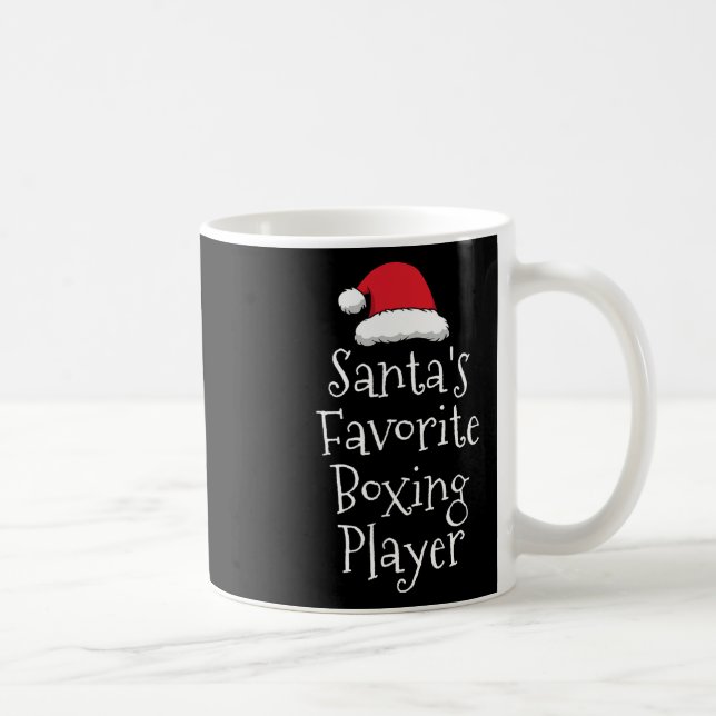 Santas Favourite Boxing Player - Christmas Funny B Coffee Mug (Right)