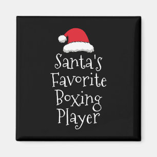Santas Favourite Boxing Player - Christmas Funny B Magnet