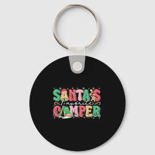 Santas Favourite Camper Camping Crew Family Vacati Key Ring