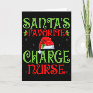 Santa's Favourite Charge Nurse Christmas Charge Nu Card