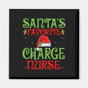 Santa's Favourite Charge Nurse Christmas Charge Nu Magnet