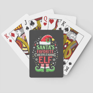Santa's Favourite Cheerleading Elf Family Matching Playing Cards