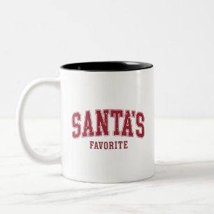 Santas Favourite Christmas Gift Funny Festive Xmas Two-Tone Coffee Mug