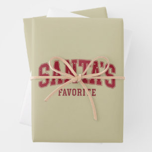 Santas Favourite Christmas Gift Funny Festive Xmas Wrapping Paper Sheet