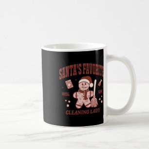 Santa's Favourite Cleaning Lady Christmas Retro Ho Coffee Mug