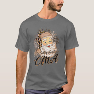 Santa's Favourite CMA Christmas Pajama Santa Leopa T-Shirt