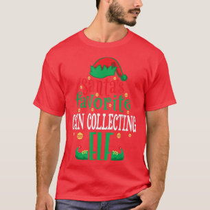 Santas Favourite Coin Collecting Elf Christmas Mat T-Shirt