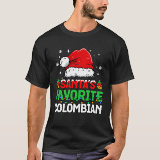Santa's Favourite Colombian Christmas Family Match T-Shirt