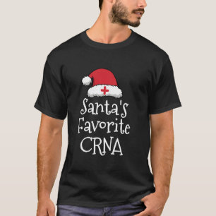 Santas Favourite CRNA Christmas Funny T-Shirt