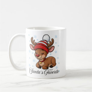 Santa's Favourite Cute Reindeer Christmas Mug