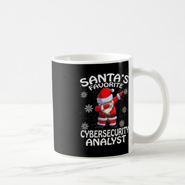 Santa's Favourite Cyber Security Analyst Christmas Coffee Mug (Right)