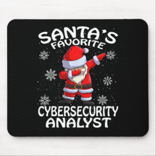 Santa's Favourite Cyber Security Analyst Christmas Mouse Mat