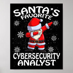 Santa's Favourite Cyber Security Analyst Christmas Poster