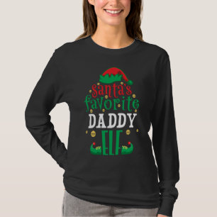 Santa's Favourite Daddy Elf Christmas Matching T-Shirt