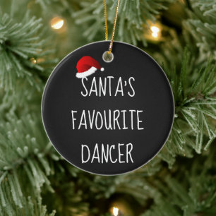 Santa's Favourite Dancer   Christmas Dance Ceramic Tree Decoration