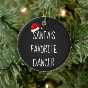 Santa's Favourite Dancer   Christmas Dance Ceramic Tree Decoration