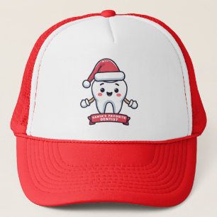 Santa's Favourite Dentist Cute Tooth Christmas Trucker Hat