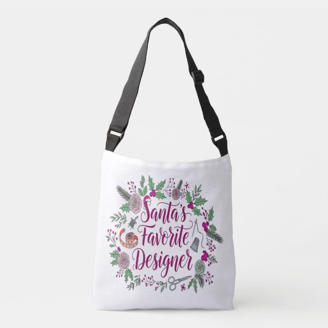 Santa's favourite designer Christmas sewing gift i Crossbody Bag (Front)